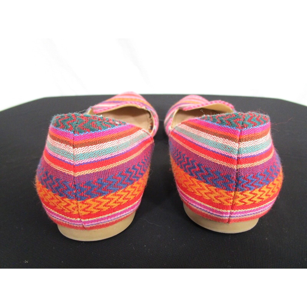 Restricted Multicolor Striped Fabric D'Orsay Flats Women’s Shoes Size 8.5 - Picture 7 of 10